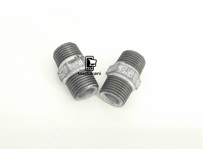 0.5 Inch to 0.5 Inch Male Hex Nipple Pipe Connector